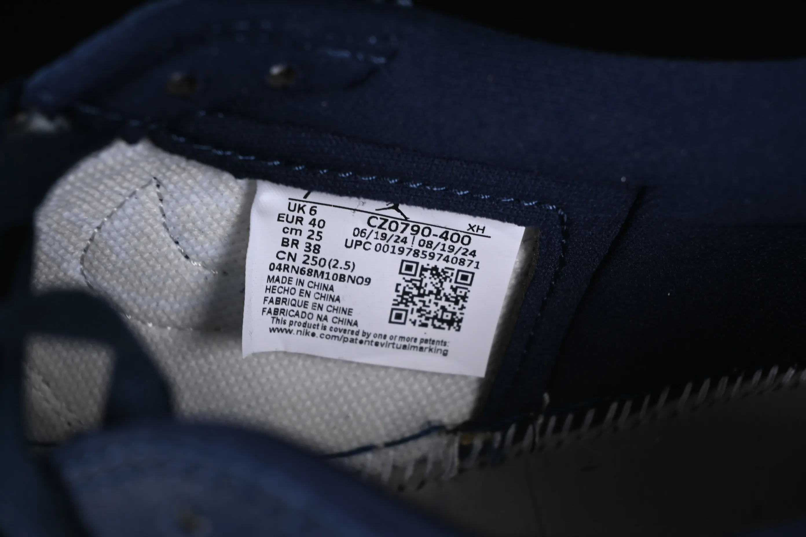 All categories Air Jordan Jordan series basketball shoes Air Jordan 1 Low G version pure original Air Jordan 1 Low OG "Obsidian" AJ1 Joe 1 Obsidian low-top cultural basketball shoes CZ0790-400